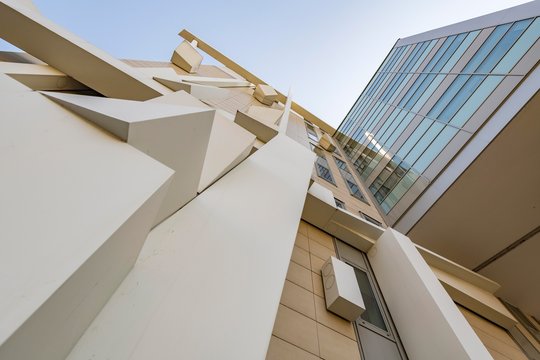 Facade, Modern Architecture, Budapest, Hungary, Europe