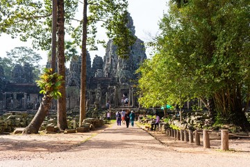 Naklejka premium Bayon castle at Angkor thom