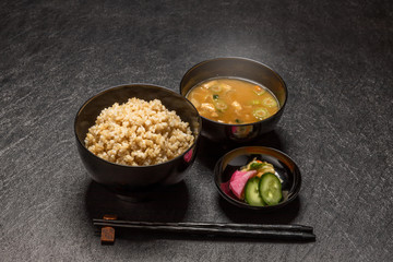 玄米ご飯　Brown rice Japanese food