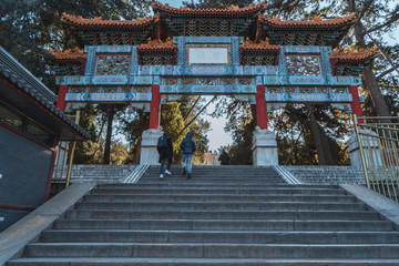 Beijing Summer Palace Gate in Winter