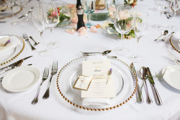 table setup, wedding guest table, reception layout