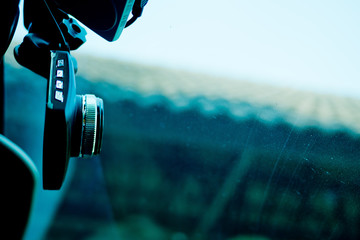 car camera, video recorder, driving, safety on road,