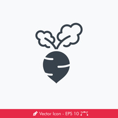 Radish Icon / Vector