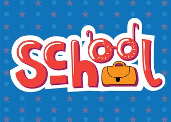 The hand-written word School