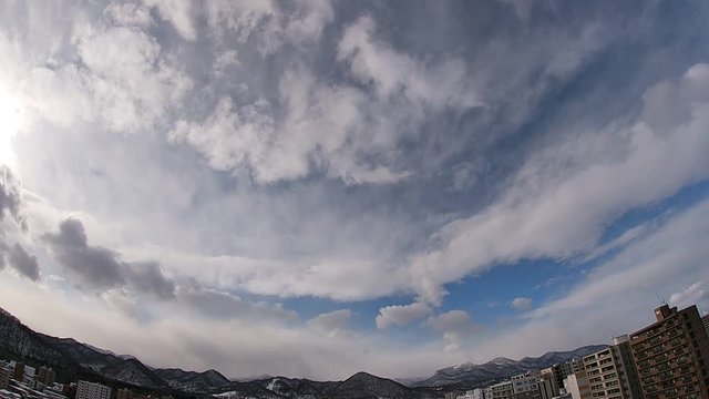 札幌の町並み　タイムラプス　go-pro