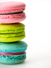 Sweet three macarons love on white