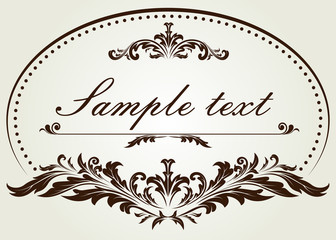 decorative circle frame in vintage style