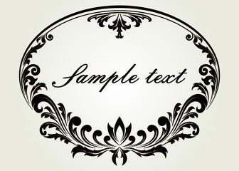 decorative circle frame in vintage style