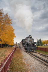 Obraz premium Fall steam train