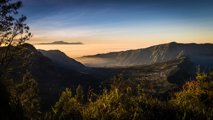 Naklejka na ściany i meble View of Bromo mountain in Indonesia