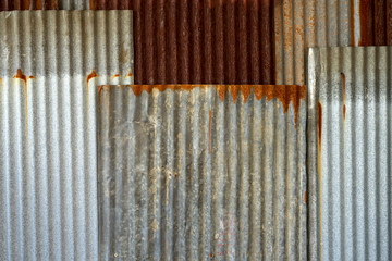 Obraz premium Old zinc sheets retro background