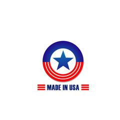 Made in USA vector icon of flag star and stripes