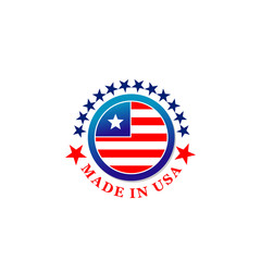 Made in USA creative badge
