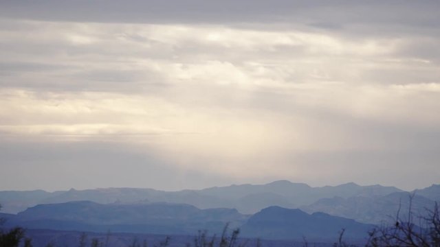 Desert Time Lapse, Clouds Over Mountains, Arizona Landscape Timelapse