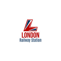 Vector icon London railway station