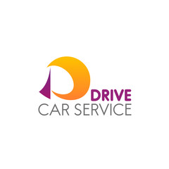 Car service vector badge