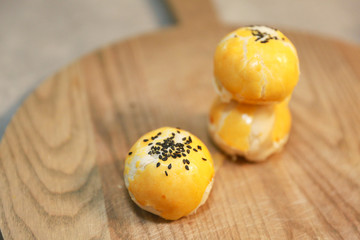 Black sasame on bread rolls - Image