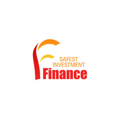 Finance icon for business success and investment