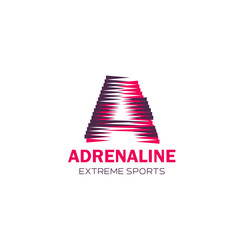 Extreme sport icon for sporting branded emblem