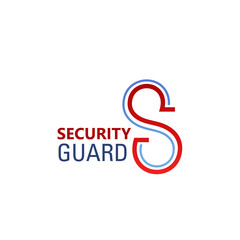 S letter vector icon for security standard