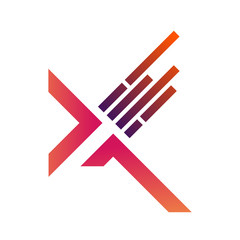 letter x modern style equalizer logo