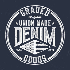 Union Made Graded Goods - Aged Tee Design For Printing