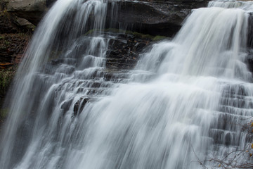 Fototapeta na wymiar Brandywine Falls in Cuyahoga Valley National Park in northern Ohio.