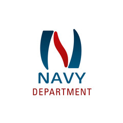 Fototapeta na wymiar Navy department symbol for nautical company emblem