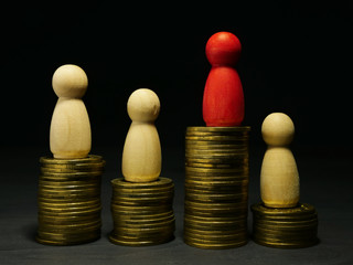 Wealth management, saving money or interest rate increase concept.
