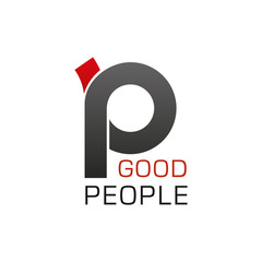 P letter vector icon for good people company