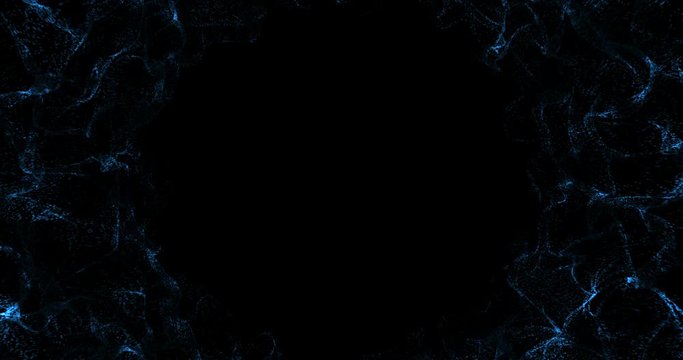 3D rendering, abstract cosmic explosion shockwave blue energy on black background, texture