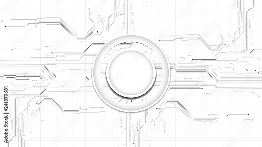 Wall mural technology futuristic abstract hardware cyber circuit background vector
