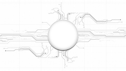 Technology futuristic abstract hardware circuit background template vector