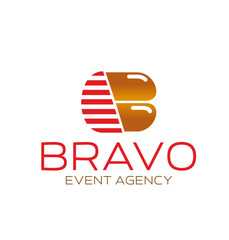 B letter vector icon for event agency