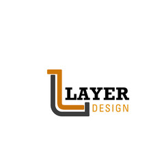 L letter vector icon for design studio