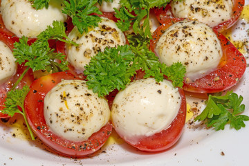 Tomaten mit Mozzarella