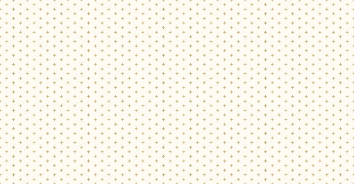 Background pattern seamless design gold color cross or plus sign abstract vector.