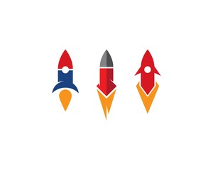 Rocket logo vector