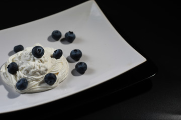 Curd dessert with fresh berries