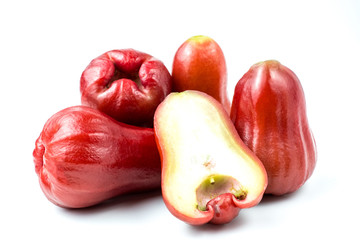 rose apple (chomphu) fresh isolated clipping path on white background