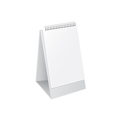 Mockup on desk calendar vector illustration