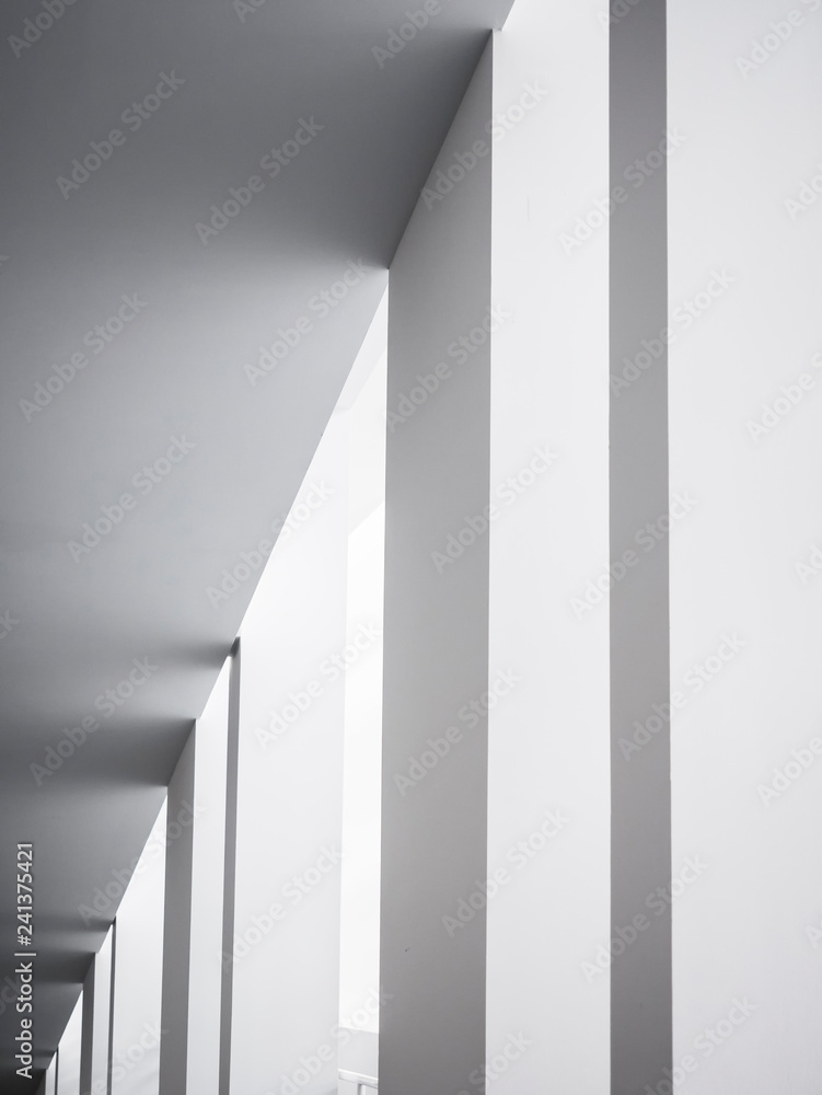 Poster architecture details white columns modern building geometric abstract background