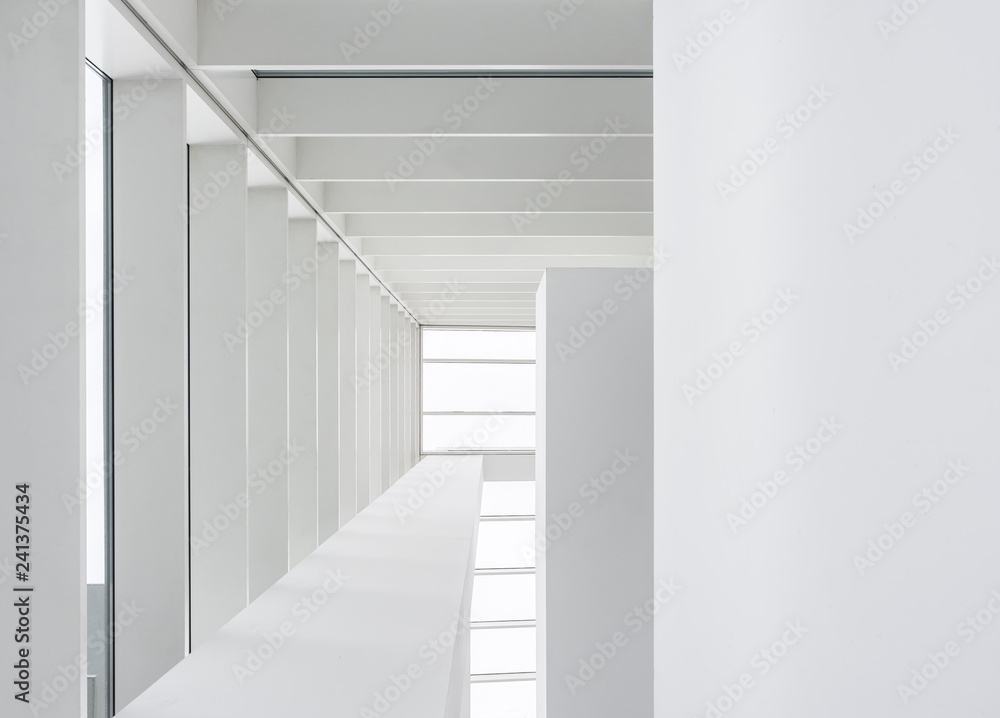 Poster architecture details white columns steel frame geometric abstract background