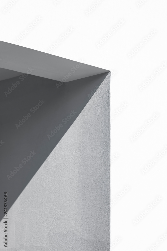 Poster architecture details concrete white wall modern building abstract background
