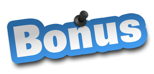 bonus concept 3d illustration isolated