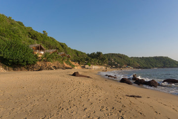 Cola Beach in the late afternoon sun in Southern Goa, India