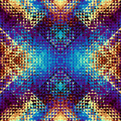 Geometric seamless pattern of a triangles in low poly style.