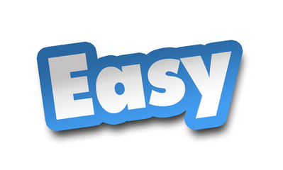 easy concept 3d illustration isolated