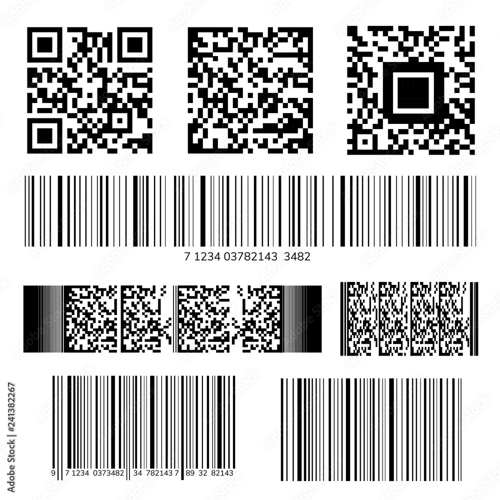 Poster barcode and qr code collection