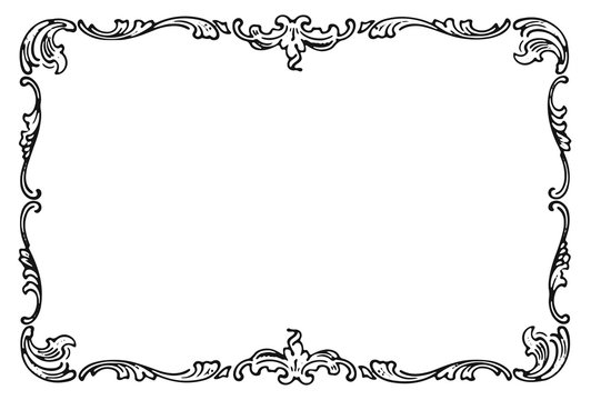 Vintage frame decoration design element #isolated #vector